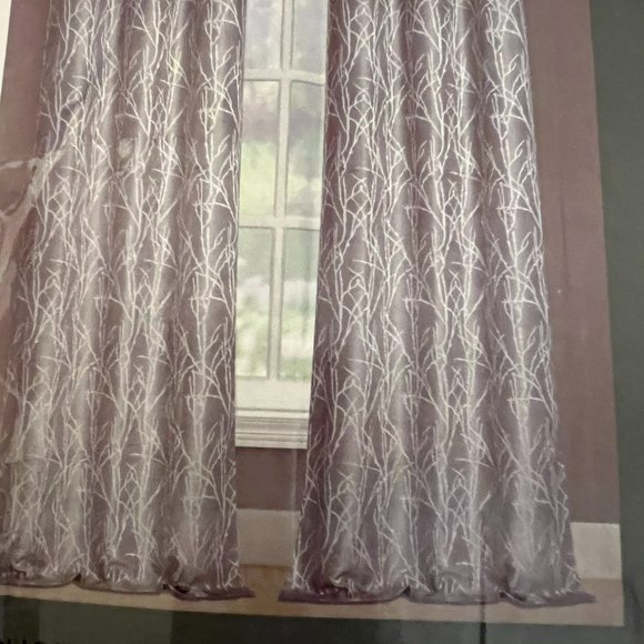 Set of 2 Taylor Gromet Curtain Panels 76"wide by 84"long New by United - Picture 7 of 7